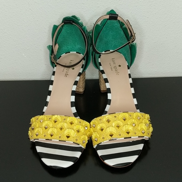 Kate Spade Wiatt Studded Pineapple block heels - Picture 4 of 8